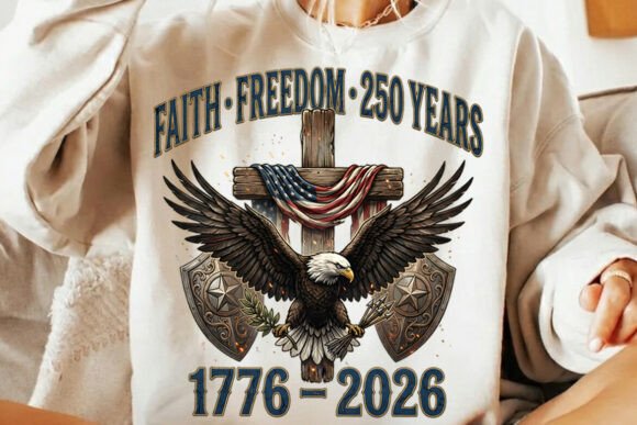 250 Years USA Faith Freedom T-Shirt PNG: A Bold Design Asset
