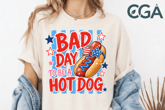 Bad Day to Be a Hot Dog Patriotic PNG: Infusing Summer Humor