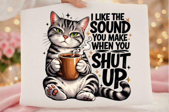 Embrace the Cattitude: I Like the Sound Cat Coffee Funny Quotes
