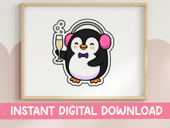 Party Penguin Champagne New Year Sticker: A Designer's Guide