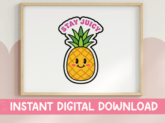 Stay Juicy: A Kawaii Pineapple for Positive Vibes