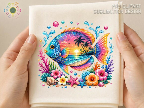 Summer Beach Fish: A Tropical Ocean PNG for Creative Projects