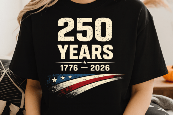 USA 250 Anniversary Shirt PNG: A Vintage Tribute to 250 Years of Independence